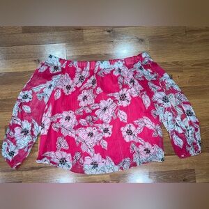 INC International Concepts Pink and White Floral Skirt